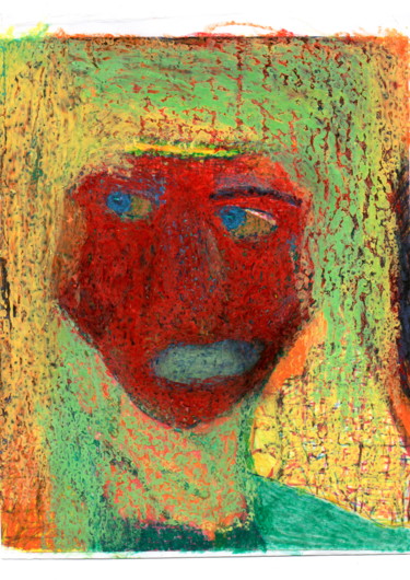 Painting titled "woman portrait 1" by Edi Loshi, Original Artwork