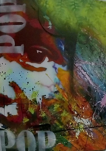 Pittura intitolato "Indiscreto" da Edinho, Opera d'arte originale, Stampino