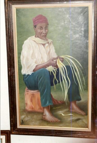 Pintura intitulada "homem desfiando pal…" por Edion Silveiraira Da Lapa, Obras de arte originais