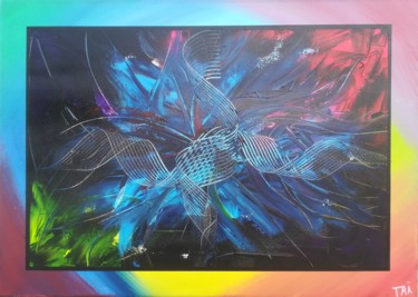 Peinture intitulée "ADN1" par Trä  Abstract Painting, Œuvre d'art originale, Acrylique
