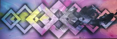 Peinture intitulée "Cube cruiser" par Trä  Abstract Painting, Œuvre d'art originale, Acrylique