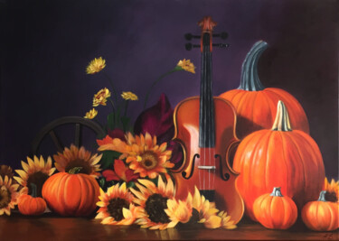 Painting titled "The Autumn Melody" by Edita Sarukhanyan, Original Artwork, Acrylic