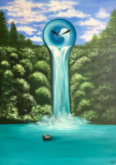 Peinture intitulée "In the Flow of the…" par Edita Sarukhanyan, Œuvre d'art originale, Acrylique