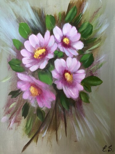 Painting titled "Daisies" by Edita Sarukhanyan, Original Artwork, Acrylic