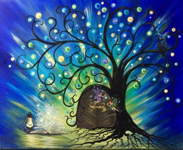 Painting titled "The Tree of Wisdom" by Edita Sarukhanyan, Original Artwork, Acrylic