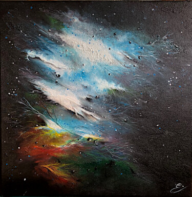 Malarstwo zatytułowany „Univers 2022” autorstwa Edith B., Oryginalna praca, Olej