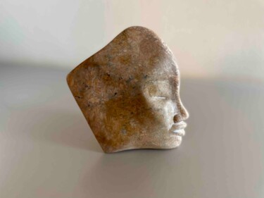 Sculpture titled "Visage de femme" by Edith Bk, Original Artwork, Stone