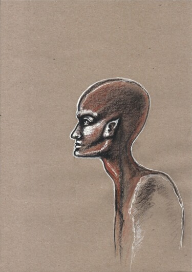 Desenho intitulada "Étrange" por Edith Bos Boyer (EDITH DONC), Obras de arte originais, Pastel