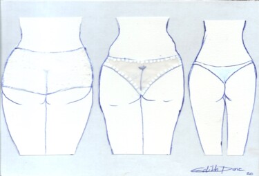 Drawing titled "Progression" by Edith Bos Boyer (EDITH DONC), Original Artwork, Ballpoint pen