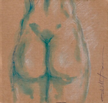 Drawing titled "Fessier carton" by Edith Bos Boyer (EDITH DONC), Original Artwork, Ink