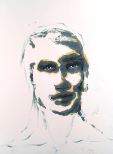 Gravures & estampes intitulée "Face tache" par Edith Bos Boyer (EDITH DONC), Œuvre d'art originale, Monotype