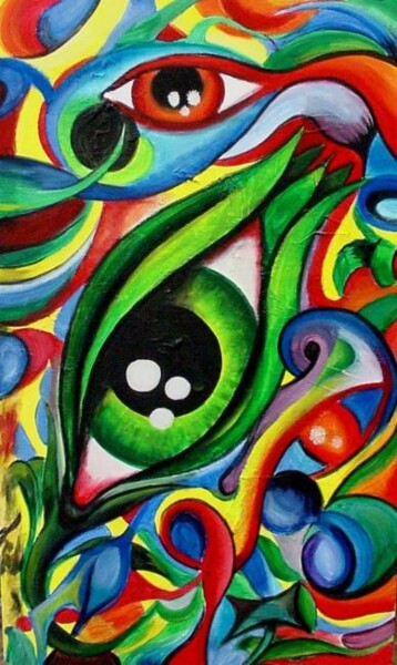 Painting titled "Germination" by Edith Bos Boyer (EDITH DONC), Original Artwork, Acrylic