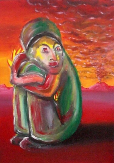 Painting titled "Paranoia" by Edith Bos Boyer (EDITH DONC), Original Artwork, Acrylic