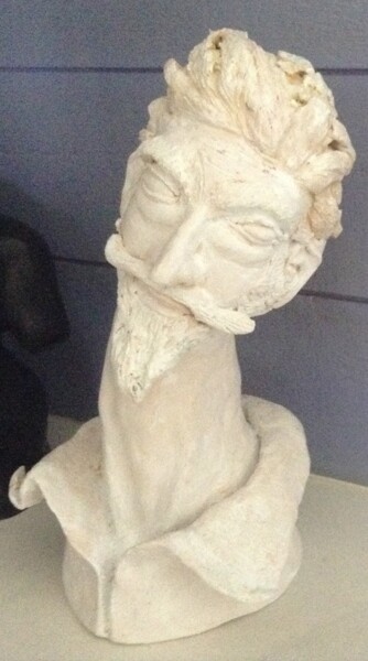 Sculpture titled "Mon Donquichotte" by Edith Chitrit, Original Artwork, Terra cotta