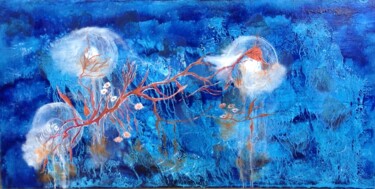 제목이 "Symphonie picturale"인 미술작품 Edith Chitrit로, 원작, 기름 나무 들것 프레임에 장착됨