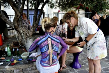 Schilderij getiteld "Body Painting" door Edith Donc, Origineel Kunstwerk, Anders