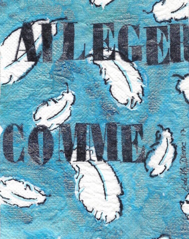 Tekening getiteld "Alleger comme..." door Edith Donc, Origineel Kunstwerk, Inkt