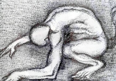 Drawing titled "La bête qui sommeil…" by Edith Donc, Original Artwork, Other