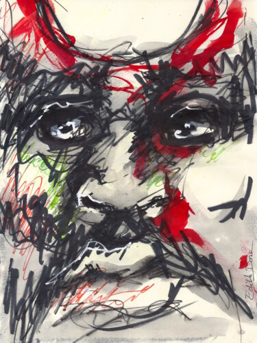 Рисунок под названием "Manipulateur" - Edith Donc, Подлинное произведение искусства, Графит