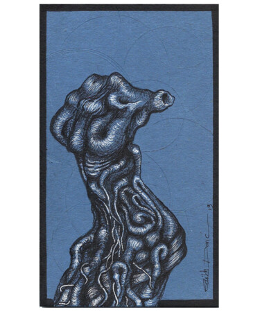 Σχέδιο με τίτλο "Trognus Corpus Nudo" από Edith Donc, Αυθεντικά έργα τέχνης, Στυλό