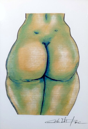 Рисунок под названием "Germaine" - Edith Donc, Подлинное произведение искусства, Карандаш