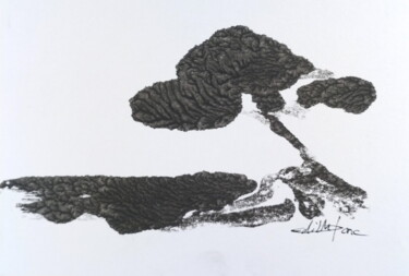 Отпечатки и Гравюры под названием "Le pin" - Edith Donc, Подлинное произведение искусства, Монотип
