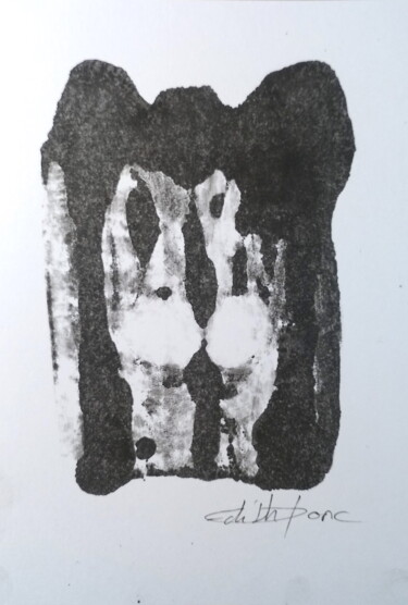 Εκτυπώσεις & Χαρακτικά με τίτλο "Postérieur 3" από Edith Donc, Αυθεντικά έργα τέχνης, Μονοτυπία