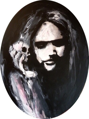 Картина под названием "Crâneur" - Edith Donc, Подлинное произведение искусства, Акрил Установлен на Деревянная рама для носи…
