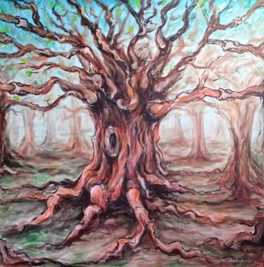 Картина под названием "Transformer" - Edith Donc, Подлинное произведение искусства, Акрил Установлен на Деревянная рама для…
