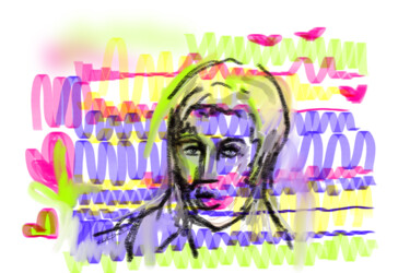 Digitale Kunst mit dem Titel "240428" von Edith Donc, Original-Kunstwerk, Digitale Malerei