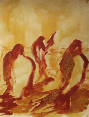 Peinture intitulée "Betise humaine" par Edith Donc, Œuvre d'art originale, Autre