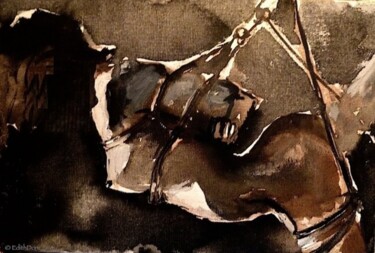 Pittura intitolato "Shibari by Asa" da Edith Donc, Opera d'arte originale, Inchiostro
