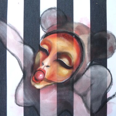 Painting titled "Souris moi" by Edith Donc, Original Artwork, Acrylic