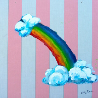 Peinture intitulée "7eme ciel" par Edith Donc, Œuvre d'art originale, Acrylique