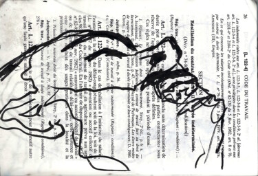 Dessin intitulée "P26" par Edith Donc, Œuvre d'art originale, Marqueur