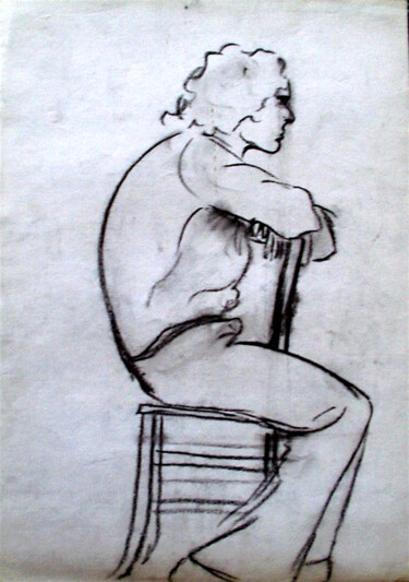 Zeichnungen mit dem Titel "Pate d'ef" von Edith Donc, Original-Kunstwerk, Bleistift