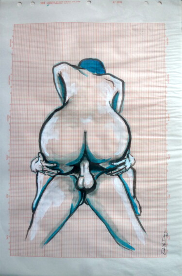 Tekening getiteld "Délice amoureux" door Edith Donc, Origineel Kunstwerk, Inkt