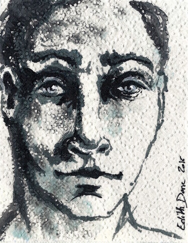 Drawing titled "Mike" by Edith Donc, Original Artwork, Ink