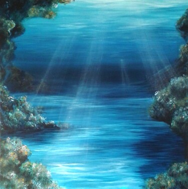 Peinture intitulée "Effet mer" par Edith Donc, Œuvre d'art originale, Acrylique