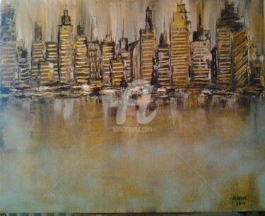 Malerei mit dem Titel "NEW YORK" von Edith Maurer, Original-Kunstwerk, Acryl