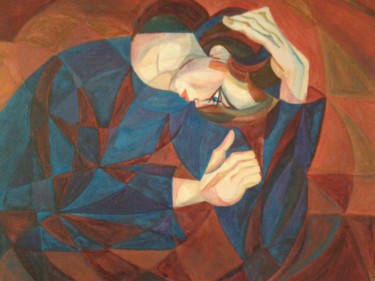 Картина под названием "DER DENKER" - Edith Stütz, Подлинное произведение искусства, Акрил