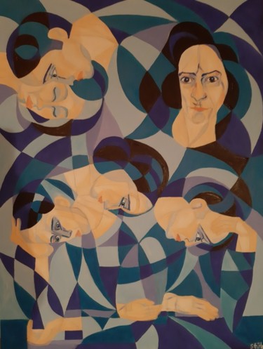 Malerei mit dem Titel "DIE EWIGKEIT DER MO…" von Edith Stütz, Original-Kunstwerk, Acryl