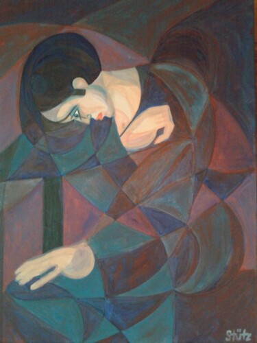 Peinture intitulée "MELANCHOLIE" par Edith Stütz, Œuvre d'art originale, Acrylique