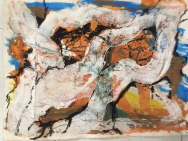 Malerei mit dem Titel "Der Ast im Baobab B…" von Edith Touré, Original-Kunstwerk, Acryl