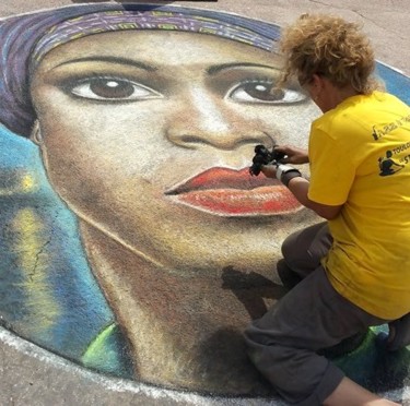 8ème Festival International de Street Painting 3x3 m ©2017 par EDITH DONC