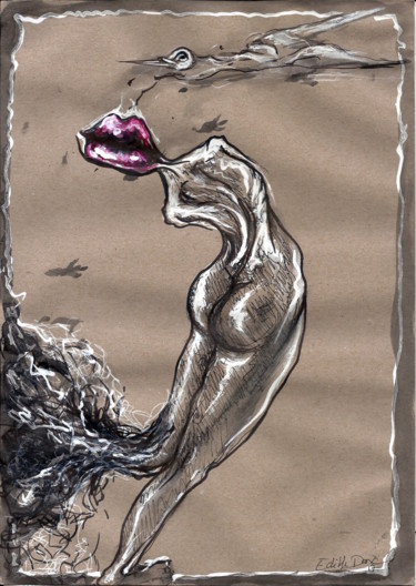 Je n'ose pas t'embrasser 21x29 cm ©2017 par EDITH DONC