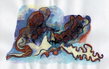 Pintura titulada "Trazando lazos 5" por Edith Fiamingo, Obra de arte original, Oleo