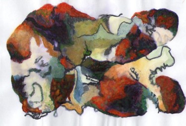 Pintura titulada "Trazando lazos 9" por Edith Fiamingo, Obra de arte original, Oleo