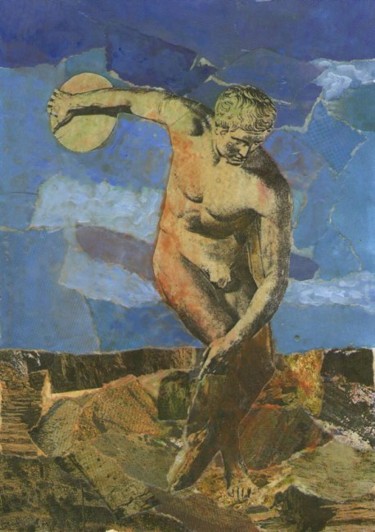 Pintura titulada "Símbolos de Grecia 1" por Edith Fiamingo, Obra de arte original