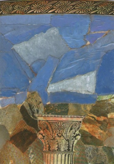 Pintura titulada "Símbolos de Grecia 9" por Edith Fiamingo, Obra de arte original